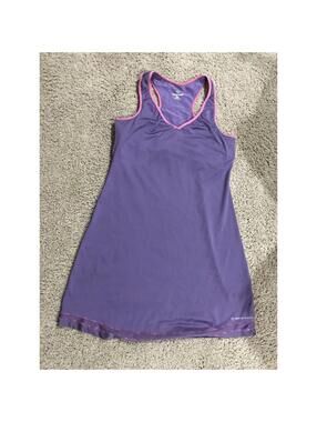 Women's Moving Comfort Running Dress Medium M purple fitted athletic tank racer